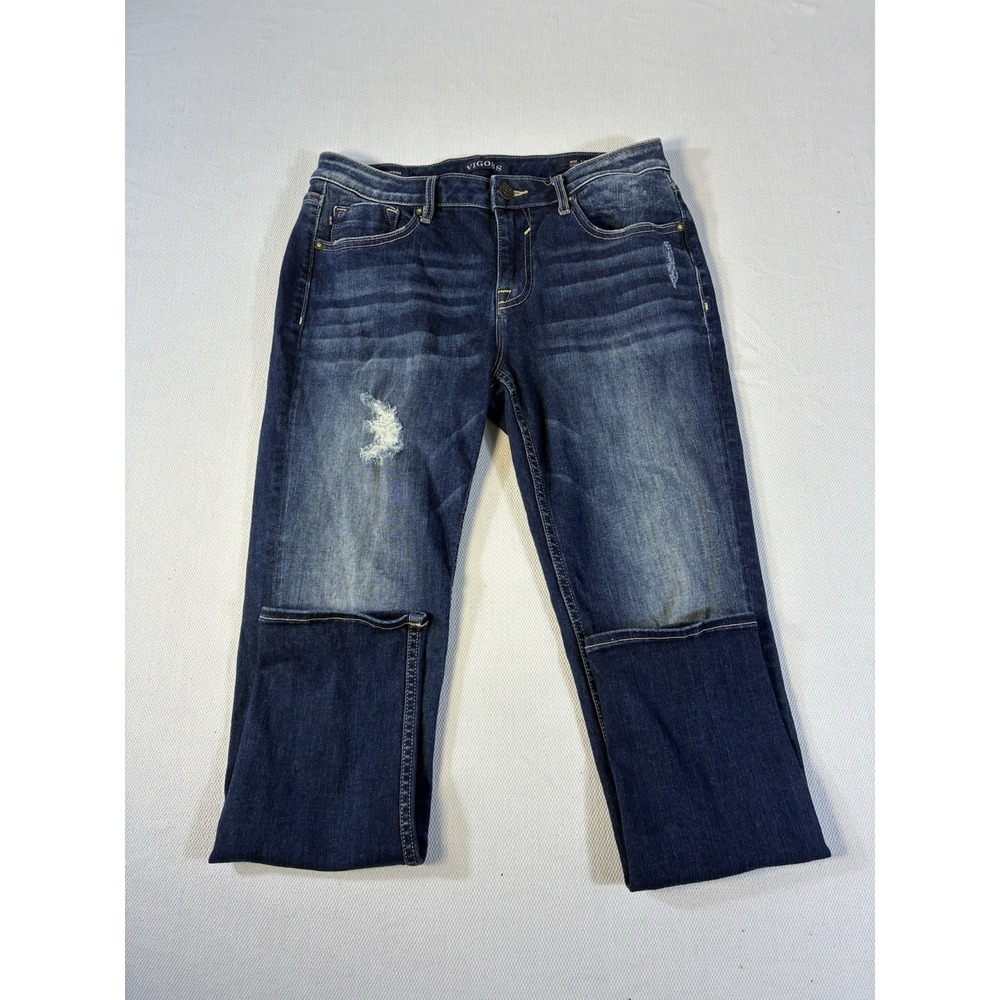 Vigoss Thompson‎ Tomboy Classic Fit Distressed Jeans Womens W29 L25 Blue - Picture 3 of 10